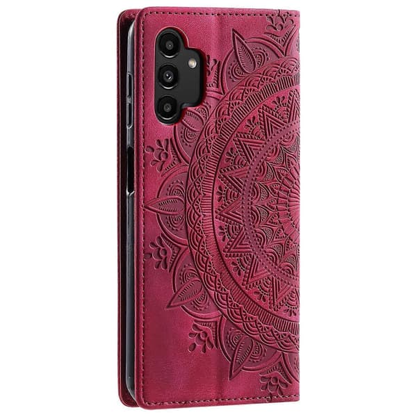 Fodral Kompatibelt med Samsung Galaxy A32 5G Läder Magnetisk Folio TPU Stötsäker Hållbart Skyddande Skal Samsung Galaxy A32 5G-Perfekt Red