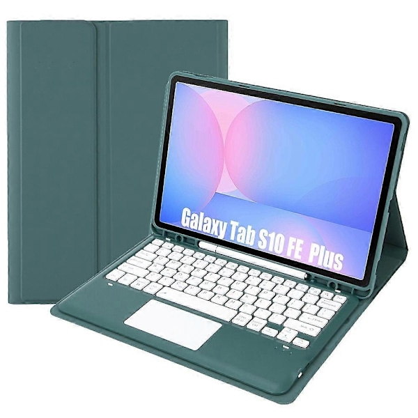 Bluetooth-tangentbord kompatibla med Galaxy Tab S10 FE+-Perfet Dark Green