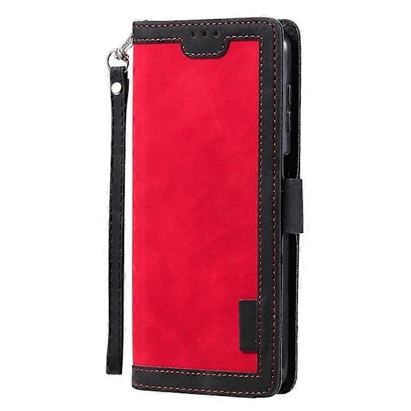 for Samsung Galaxy A36 5G Lommebok Etui Stativ Lær Telefon Deksel - Perfekt Red