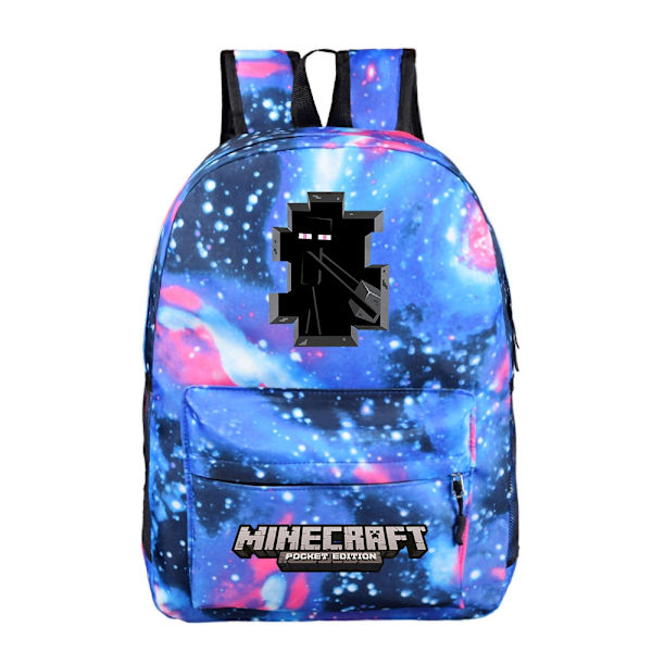 Minecraft rygsæk, studerende rygsæk, stjerneblå ~ 7 - Perfekt