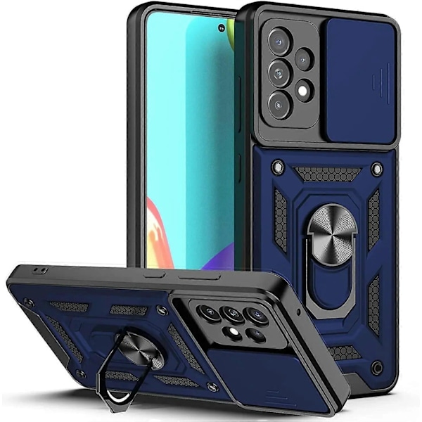 Armor Støtsikker Magnetisk Ring Stativ Holder Deksel for Samsung Galaxy S24 S23 S22 S21 Ultra S24 Plus S20FE Note 20 10 Linsebeskyttelse - Perfekt Blue For Galaxy S10 Plus