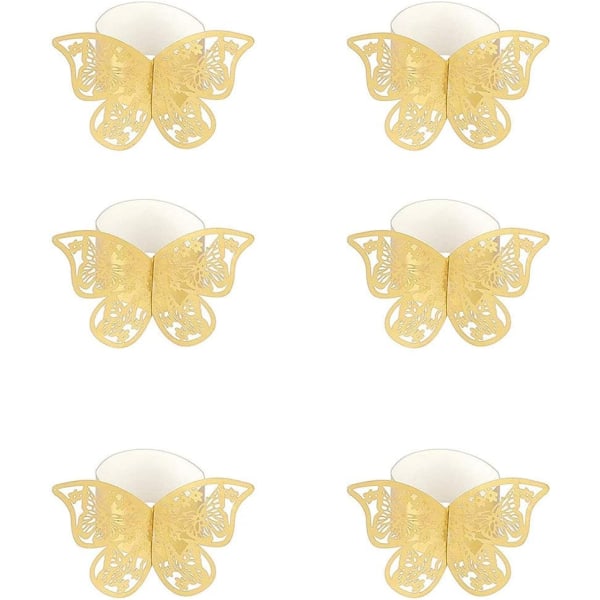 Butterfly papir serviettringer 50 stk - Perfet