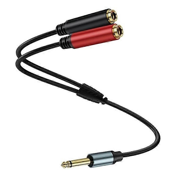 2 m 1/4 tuuman TS Mono Jakokaapeli Y-kaapeli 6,35 mm Mono Urosliitin kahteen 1/4 tuuman 6,35 mm Naarasliittimeen - Wire-Perfet