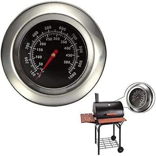 Grilltermometer i rostfritt stål, BBQ Grill Grilltermometer med sond - Perfet