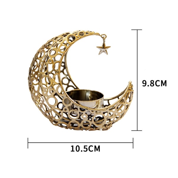 Eid Mubarak Lysestake Ramadan Kareem Banner Ramadan dekorasjon - Perfet Gold