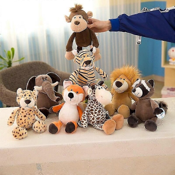 25 cm Plysch Gosedjur Djungel Skogsdjur Leksak Mjuk Bomull Elefant-Perfekt A Zebra