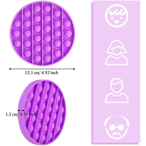 2-pack Pop It Fidget Toys Toy / Sensory - Välj modell & färg - Perfet pink