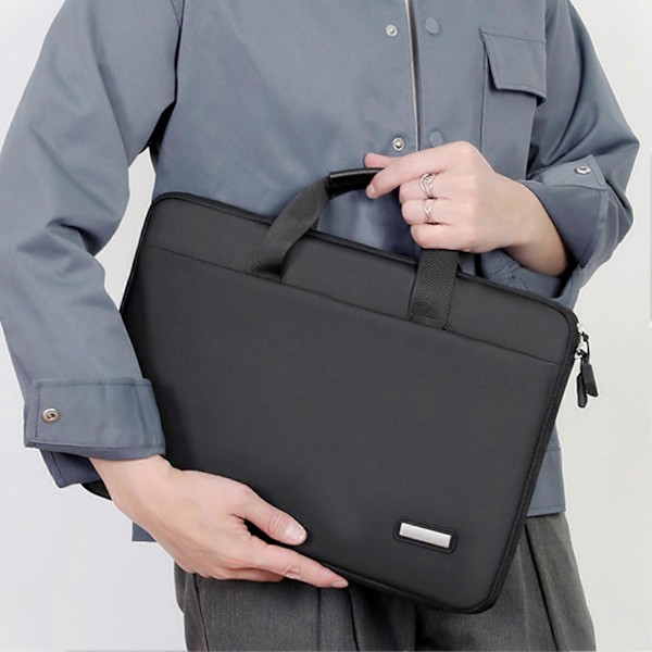 13-13,3 tums laptopfodral - Slimmad & minimalistisk bärbar portfölj med 180 graders full öppning, skyddande fodral för datorer och PC-Perfet Light Grey 13133 Inches