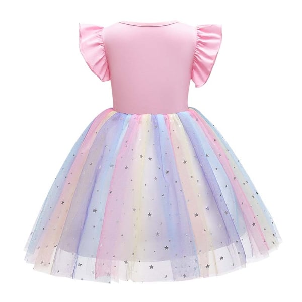 Kid Girl Ruffle Unicorn Princess Dress Party Bröllop Tutu Dress - Perfet light blue 100cm