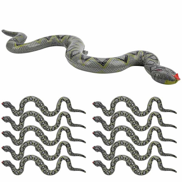 10 oppblåsbare slangeleker Horror Snake Garden Yard Pool Party Supplies - Perfet