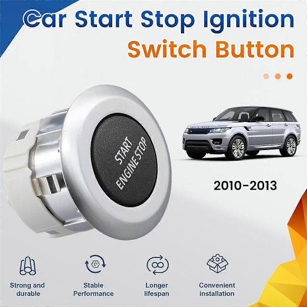 Bil Start Stop Switch Knap LR014015 til LR4 Sport 2010-2016 Tændingsswitch Nøglefri-Perfekt