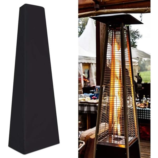 Overtræk til terrassevarmer - Overtræk til pyramideformet terrassevarmer, sort-Perfet