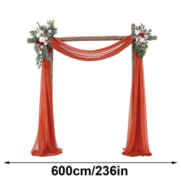 Udsalg - 2 Panel Bryllupsbue Sne Stofgardin til Bryllupsbue og Ceremoni Fest Hovedscene Dekoration Helt Ny - Perfekt White