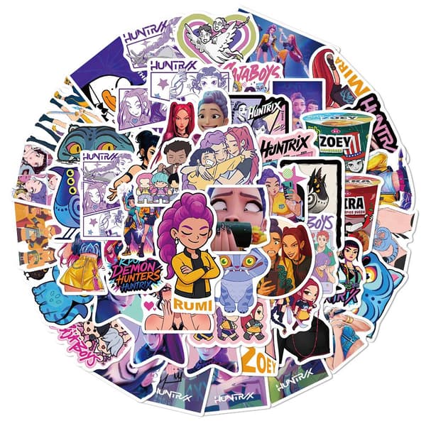 60 Suosittua K-POP Devil Hunter -tarraa - Vedenpitävät Skateboard-kannettavan koristelut &&