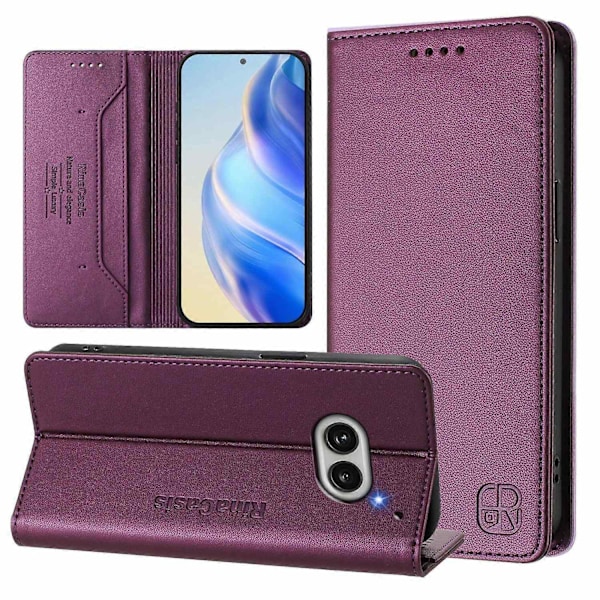 Magnetiskt Läderfodral Kompatibelt med Nothing CMF Phone 1-Perfet Violet Compatible with Nothing Phone 2a