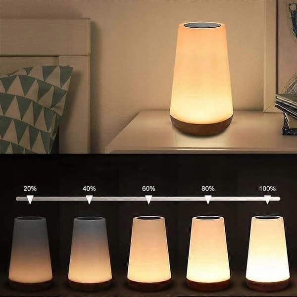 Led Natlampe, berøringsfølsom, dæmpbar, 8 farver - Perfekt