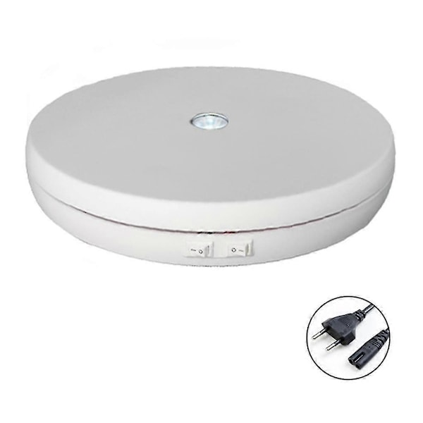 Smart laddningsbar justerbar hastighet elektrisk skivspelare 360 grader 110/220v-Perfet White European standard 220V