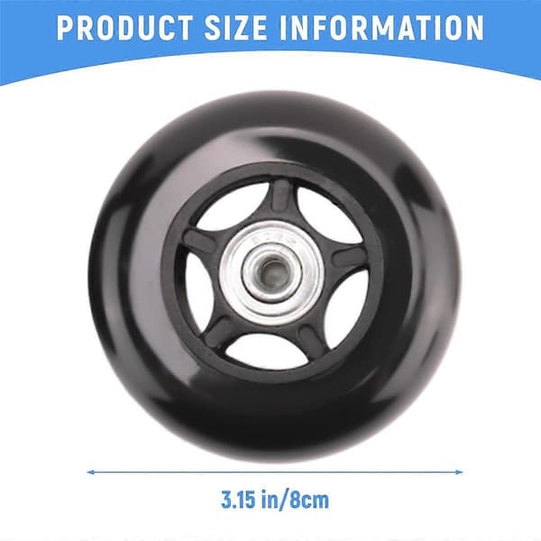 2 Sett Koffert Erstatningshjul OD 80mm-Perfet