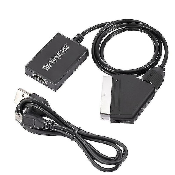 Hdmi till scart omvandlare 1080p Hd Audio Video Adapter För Hdtv Dvd Sky Box Stb - Perfet