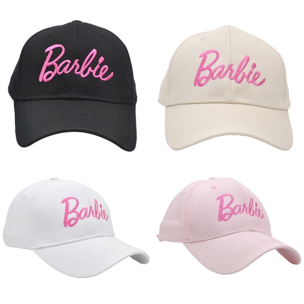 Barbie Baseball Cap Piger Casual Brev Broderi Udskrevet Outd - Perfet Black