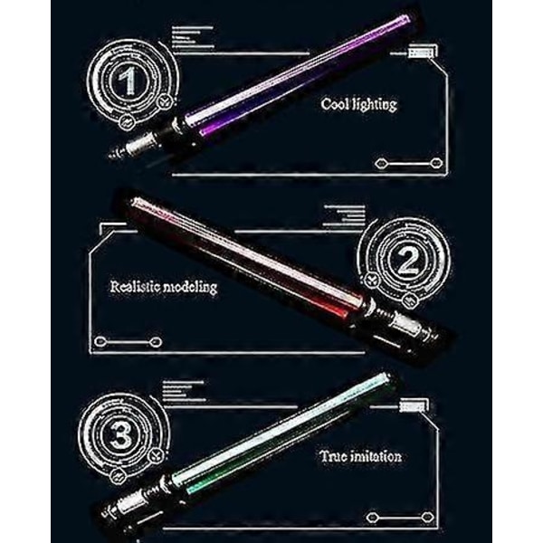 Laser Sword Lightsaber Dobbeltsverd Katana Gave til Gutt - Perfekt