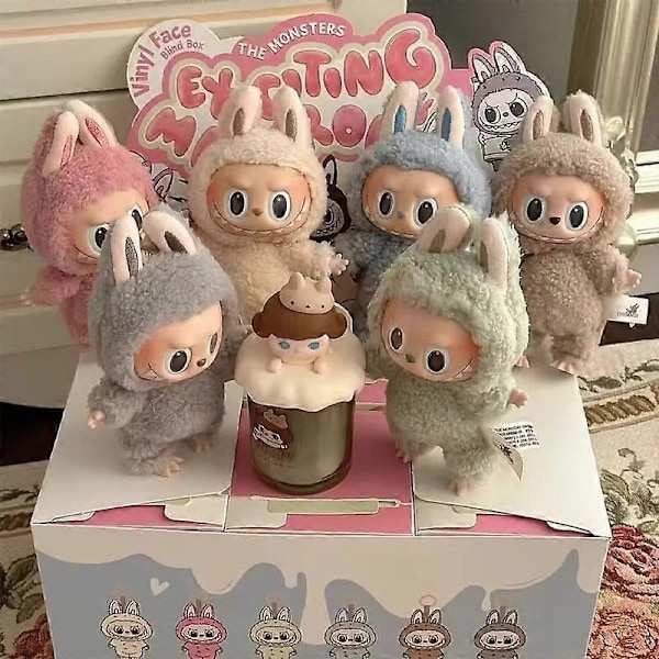 Labubu The Monsters Box -lelut Sydän Makaron Arvauspussi Kawai Hahmo Malli Lahja Replica Tuotteet 1:1 Korkea Laatu - Täydellinen Complete set of six