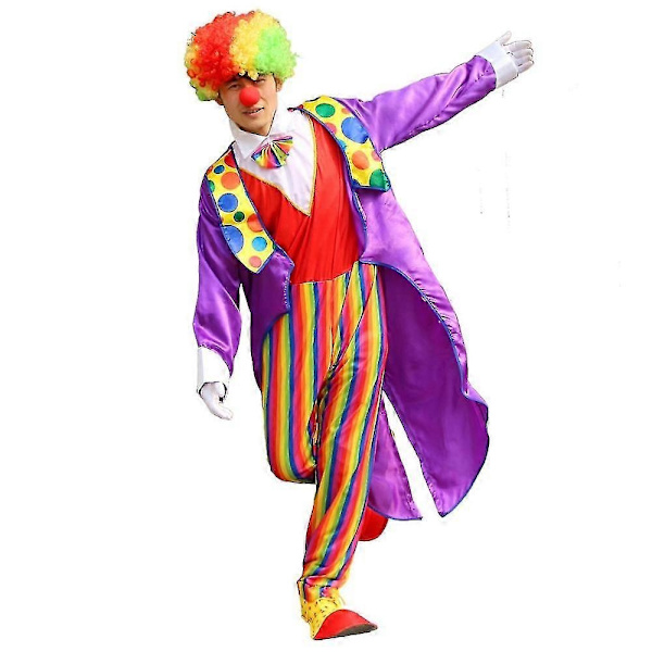 Halloween Klovnekostume til Voksne, Klovneudklædning til Mænd og Kvinder - Perfekt ZC-018 5XL