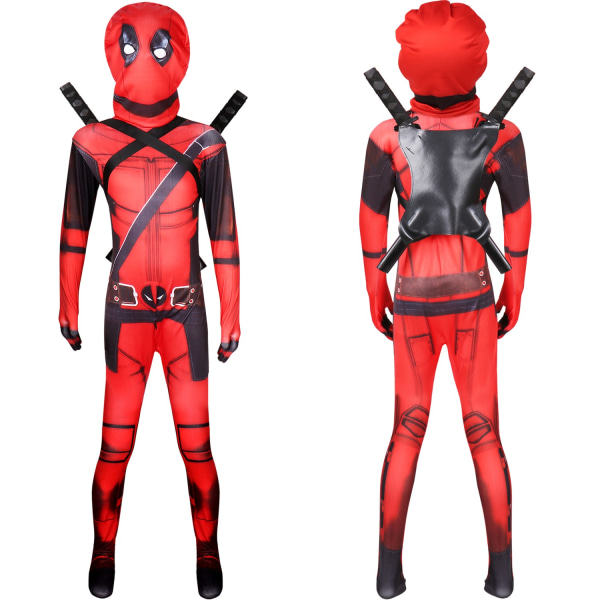 Deadpool Bodysuit Halloween Cosplay -asut lapsille Z Red XXL/150