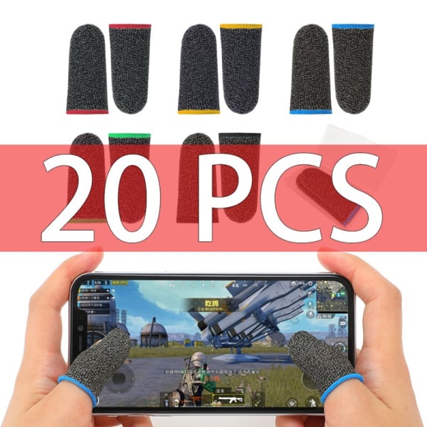 20 kpl Gaming Finger Sleeve -mobiilipeliohjain PUBG - Perfet