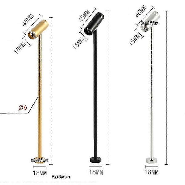 Dimbar LED spotlight smyckesdisplaylampa 20/30/35 cm kolumnlampa mobiltelefonbutik display bordslampa roterbar 220v stående lampa-Perfet Gold 35CM 6000K