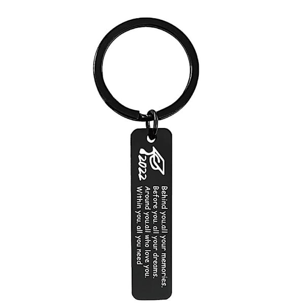 Gradsklasse Gavebrev Nøkkelring Anheng i rustfritt stål 50*12mm - Perfet Gold F00031