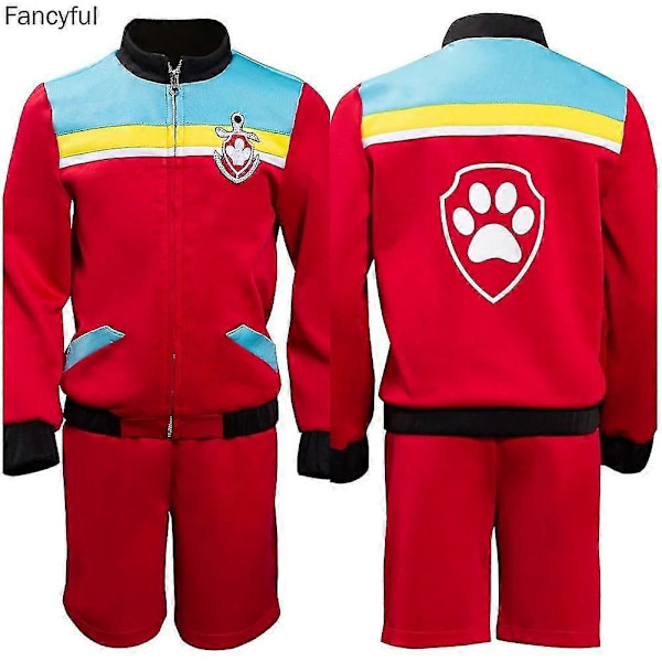 Kapteeni Ryder roolileikkiasu aikuisille ja lapsille, liiviasusetti Halloween-asu - Täydellinen S Sleeveless