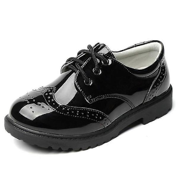 Pojkar Stängda Tå Oxfords Formella Dagliga Klänningskor Låga Loafers-Perfet Lace Black EU 27