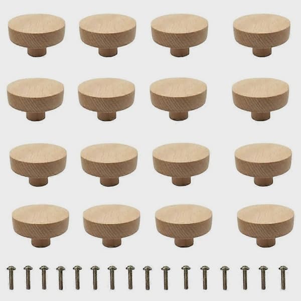 20-pack träknoppar, trähandtag, runda naturliga träknoppar, trälåda
