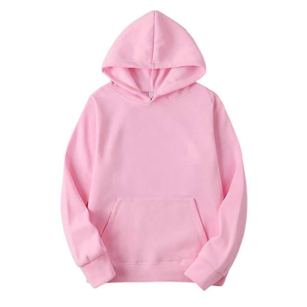 Unisex Bomulls Sweatshirt med Dragkedja - Perfekt Pink M