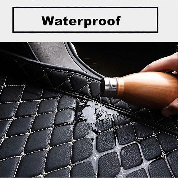 Passer Kompatibel med BeautifulCar Skinn Bagasjeromsmatte Kompatibel med X6 2020-, Sklisikker Skreddersydd Beskyttelsesmatte for Bakre Bagasjerom - Perfekt High Edge Grey