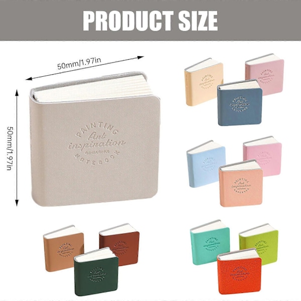 3 st Små Ritböcker Akvarellböcker Målarpapper Akvarellskissblock Konstmaterial för Konstnärer Vuxna Studenter Retrofärg-Perfekt cream color