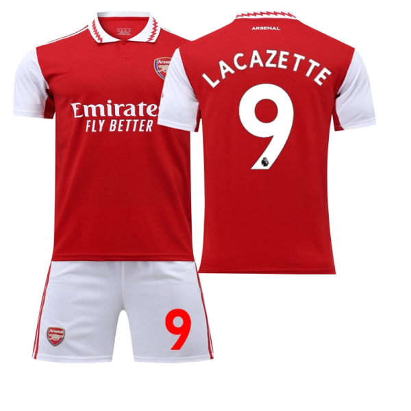 Arsenal-drakt 22 23 Fotballdrakt NO.9 Lacazette - Perfet XS(155-165cm)