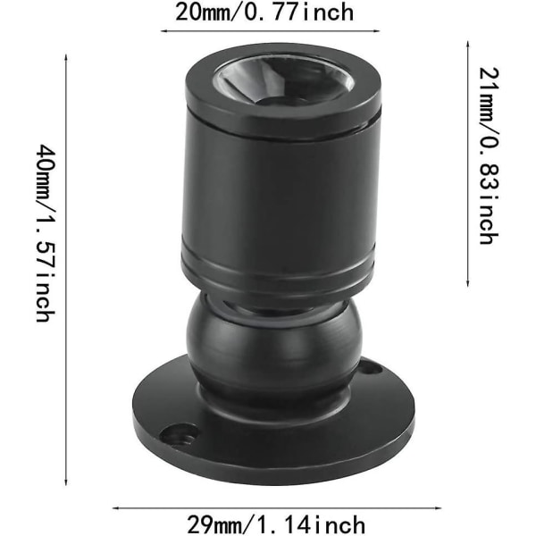 Mini LED Downlight 1w innfelt takspotlight med driver 100-265v AC 10stk [energiklasse A+] (svart, varmt lys) - Perfet