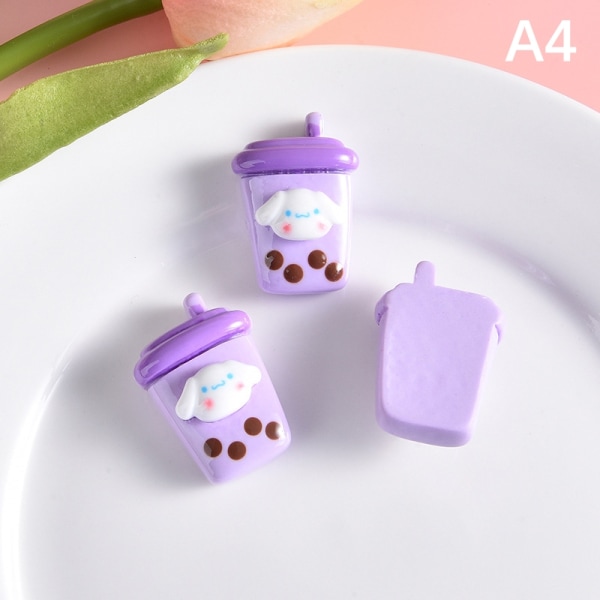 10 stk Kawaii Sanrios Cartoon Milk Tea Cup Series Resin Patch - Perfet A4