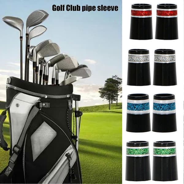 10 st Slitstarka Golf Ferrules Lättvikt Kompakt Glitterdesign Golf Järn Ferrule för Sport-Perfekt Red