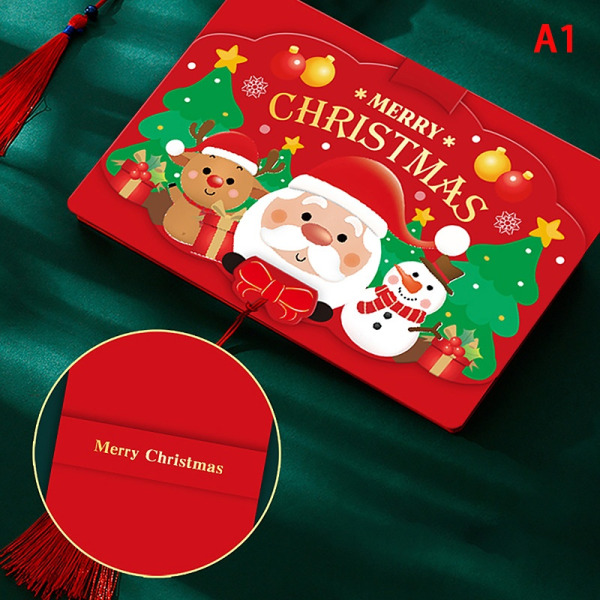 Christmas Cartoon Santa Claus Greeting Card Personalized Creati - Perfet Red
