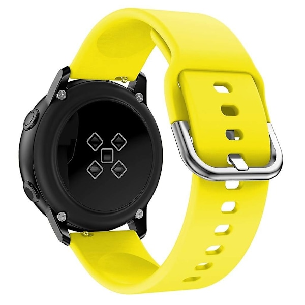 20 mm firkantet spænde silikone smart watch rem kompatibel med GarminMove Luxe/Move Style/Move 3-Perfet Yellow Style F Garmin Vivoactive 3