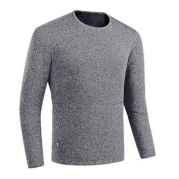 Vinter Termisk Oppvarmet Jakke 28 Områder Vandringsskjorter Ski Dresser Oppvarmet Klær Oppvarmet Undertøy-Perfekt Men gray top XXL