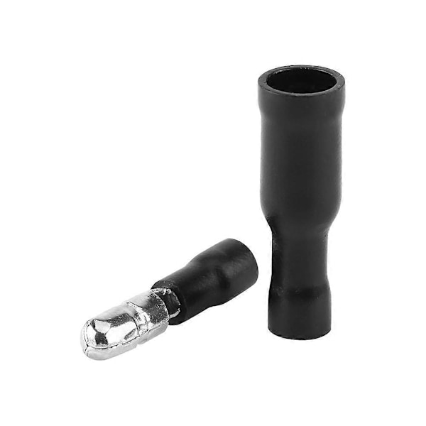 Auto Bil Messing Bullet Stik Han & Hun Ledningsterminaler (Sort)-Perfet