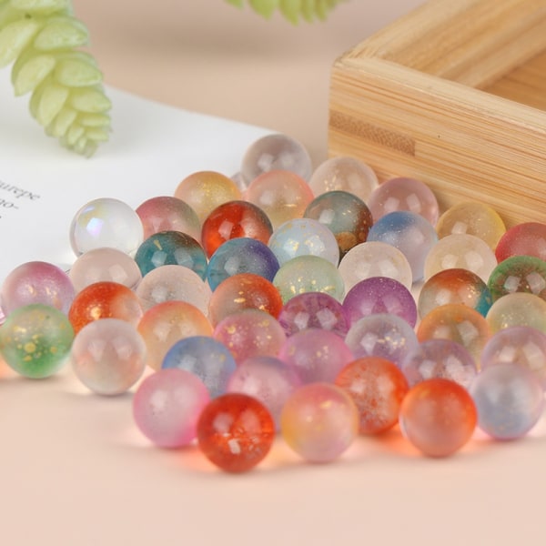 50 stk 12mm Glass Balls Charms Clear Pinball hine Home - Perfet A