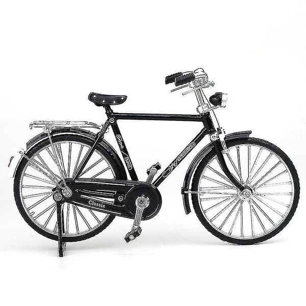 1:10 Legering Klassisk Retro Cykel Model Ornament-Perfekt Black Man Style