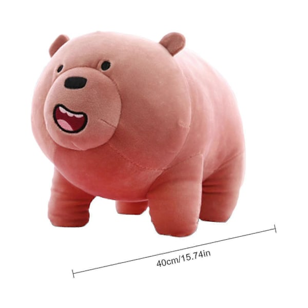 Vi Bare Bjørner Kosedyr Isbjørn Panda Grizzly Myke Plysjleker Kawaii Plysjdyr for Gutter Jenter Barn-e-Perfet Brown Down 40cm