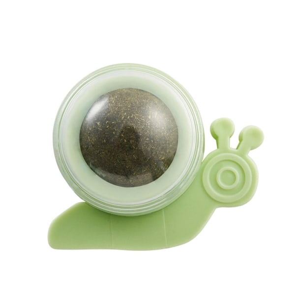 kattmynta boll snigelform tandrengöring 360 graders roterande kattmynta boll katttuggleksak husdjurstillbehör Qinhai (färg: grön) - Perfet