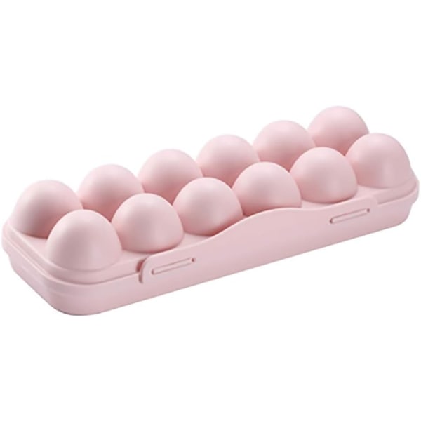 12 lokeroa Munan säilytyslaatikko, muovinen munapidike (vaaleanpunainen) - Perfet